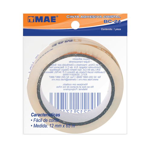 Cinta Mae Cristal BC-24 12 mm x 65 m