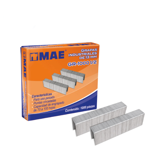 Grapa Mae, Industrial, GR-1000 1/2, (1 Caja)