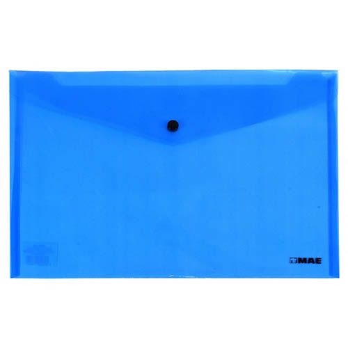 Sobre Mae Plástico, Con Broche, Tamaño Oficio, Azul, (1 Pieza)