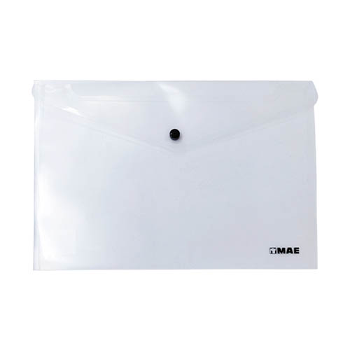 Sobre Mae Plástico, Con Broche, Tamaño Carta, Transparente, (1 Pieza)