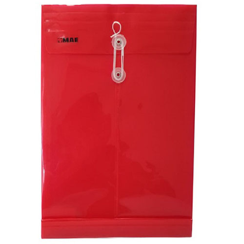Sobre Mae Plástico, Con Hilo Polipropileno, Tamaño Oficio, Rojo, (1 Pieza)