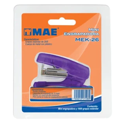 Engrapadora Mini Mae Estándar, con grapa No.26/6, Modelo: MEK-26, 1 Pieza