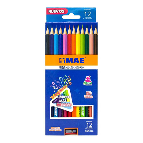 Colores MAE Triangulares C/12 (1 Caja)
