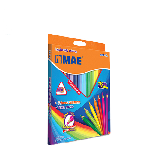 Colores MAE Triangulares C/24 (1 Caja)