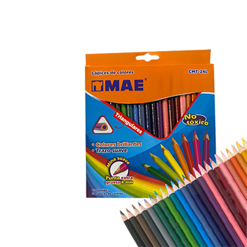 Colores MAE Triangulares C/24 (1 Caja)