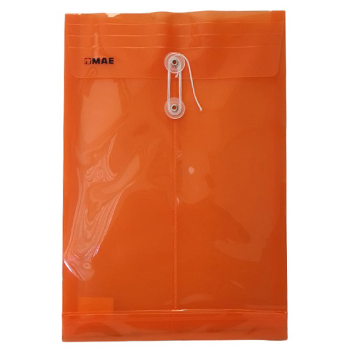 Sobre Mae Plástico, Con Hilo Polipropileno, Tamaño Oficio, Naranja, (1 Pieza)