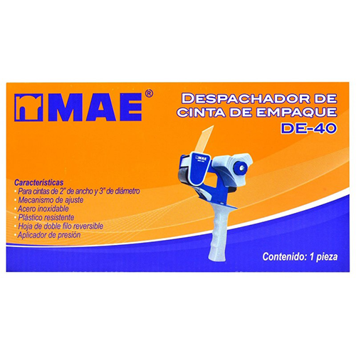 Despachador Mae para cinta canela, Modelo: DE-40, 1 Pieza