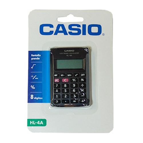 Calculadora Casio, Modelo HL4ASMH, Portátil, De Bolsillo, (1 Pieza)