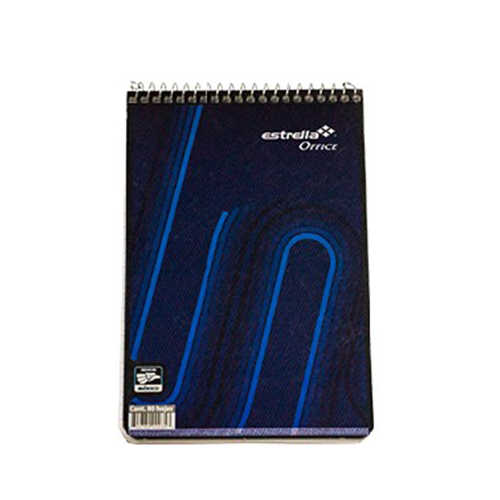 Libreta Estrella, Para Taquigrafia, Larga,  Con Espiral, (1 Pieza)