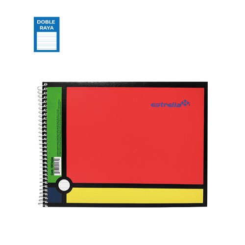 Cuaderno Estrella Forma Italiana, c/100H, Doble Raya
