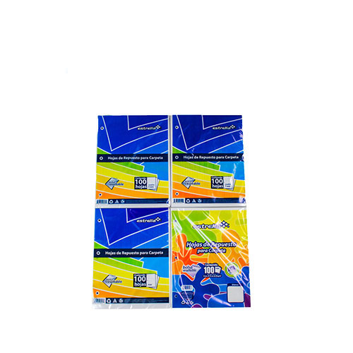 Repuesto Estrella Carpeta Tamaño Carta 100 Hojas C5 1 Pieza