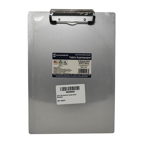 Tabla con clip, tamaño carta, Modelo: KJ8512, 1 Pieza.