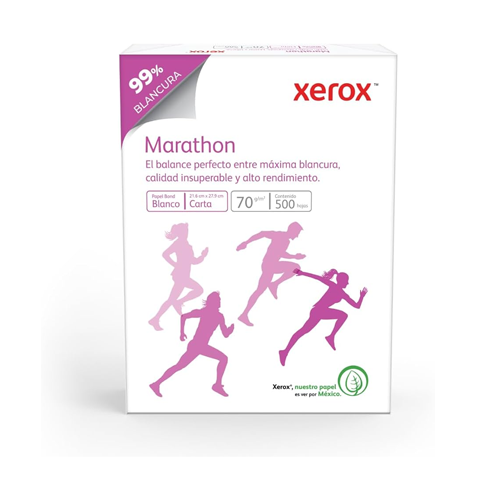Hoja Xerox Marathon T/C Paquete con 500 Hojas 70 g/m² 99% de Blancura