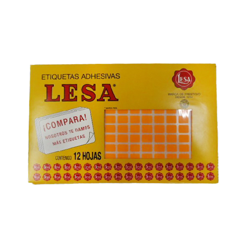 Etiqueta Lesa Fluor #1 C-Naranja