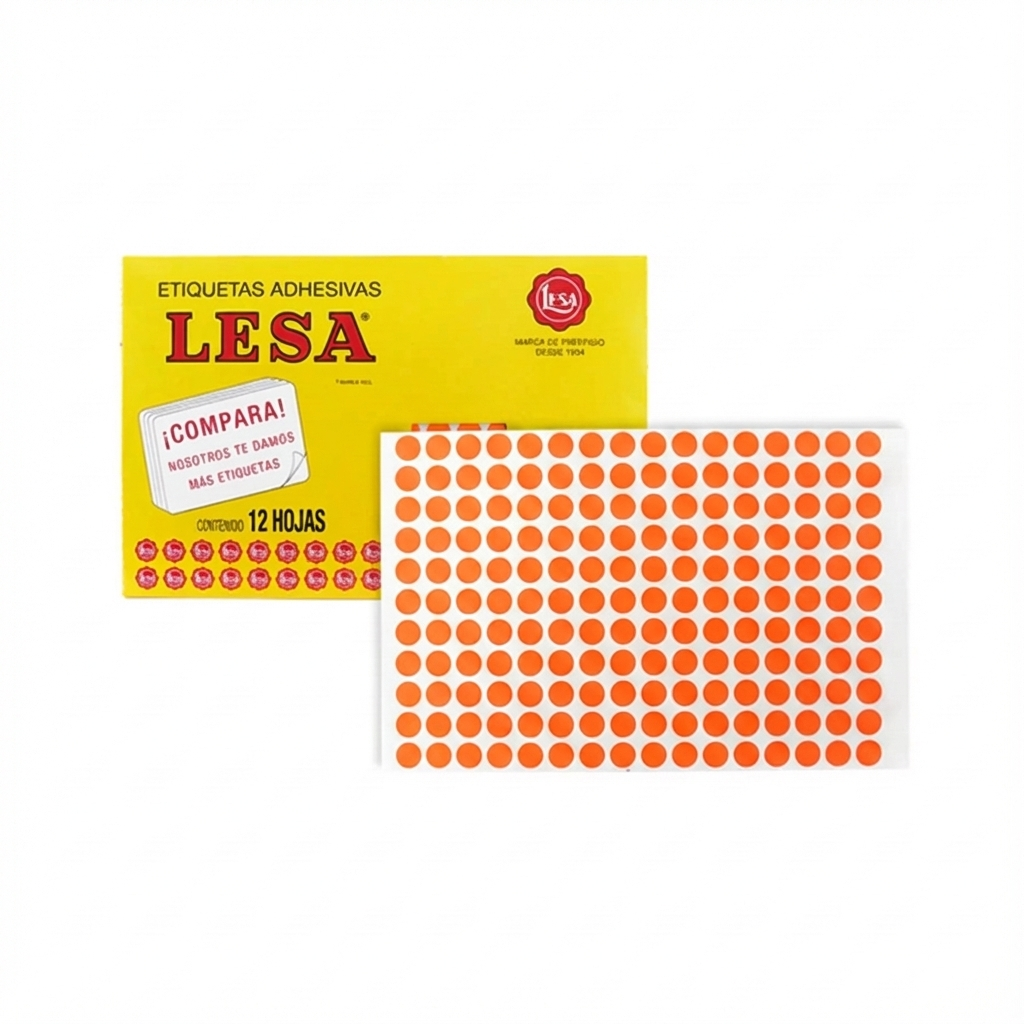 Etiqueta Lesa Fluor 10 CNaranja