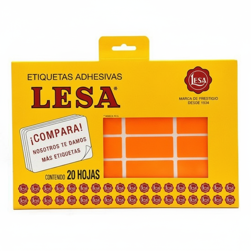 Etiqueta Lesa Fluor #19 C-Naranja