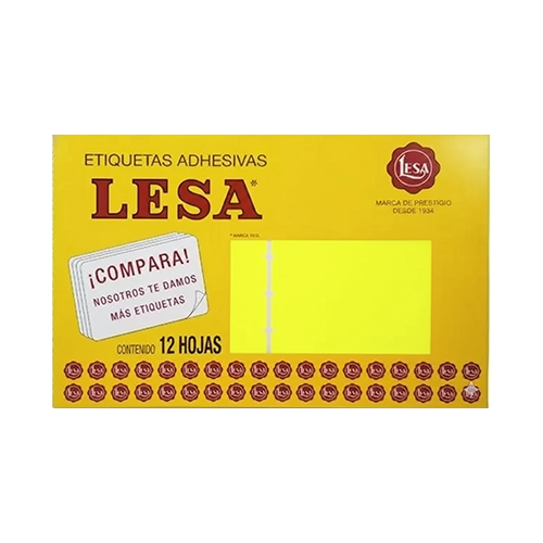 Etiqueta Lesa Fluor #20 C-Amarillo
