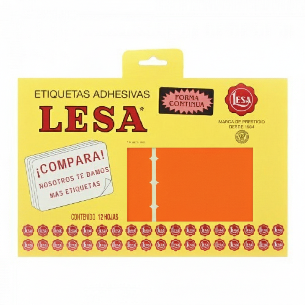 Etiqueta Lesa Fluor 20 CNaranja
