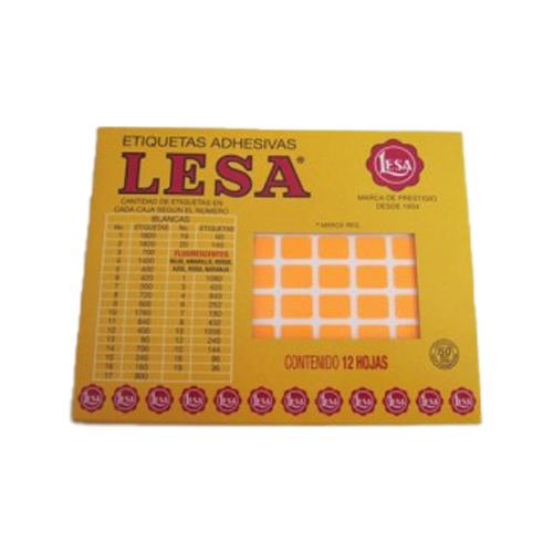 Etiqueta Lesa Fluor #4 C-Naranja