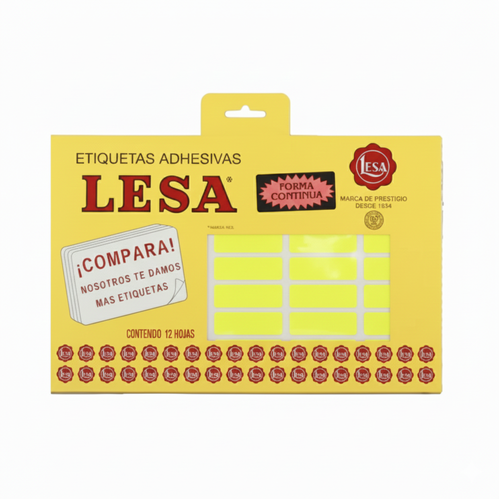 Etiqueta Lesa Fluor 6 CAmarillo