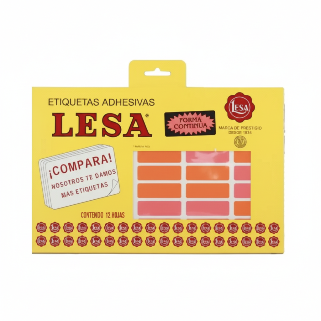 Etiqueta Lesa Fluor #6 C-Naranja