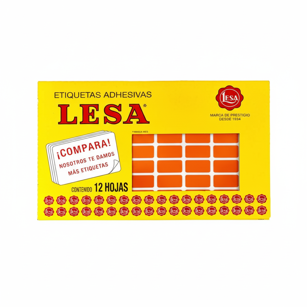Etiqueta Lesa Fluor #8 C-Naranja