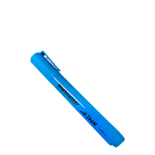 Marcador Fluorescente A-Ink Highlighter, Color Azul, (1 Pieza)