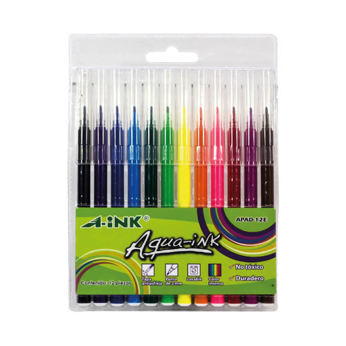 Plumón De Agua A-Ink, 12 Unidades, (1 Caja)