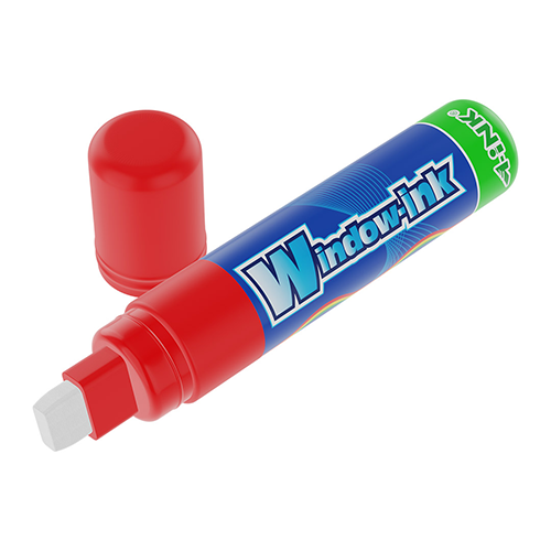Marcador A-Ink Window-Ink, Color rojo, Modelo: AWA-R, 1 Pieza.