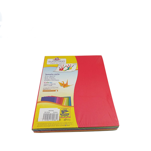 Hoja Eurocolors Arcoiris, Tamaño Carta, 250 Hojas, Colores Vibrantes, (1 Pieza)