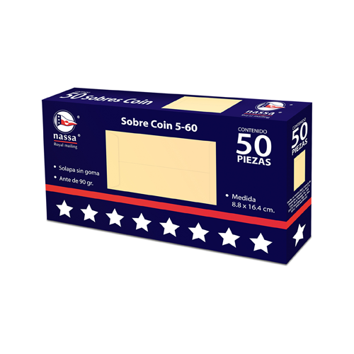 Sobre Nassa Coin Ante 560 IM0166 8.8 x 16.4 cm 1 Pieza