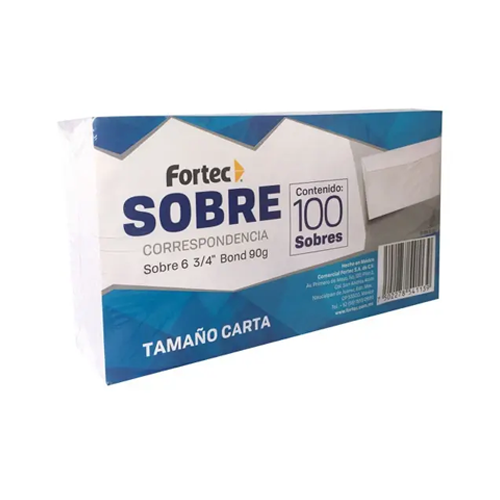 Sobre Fortec Blanco S06B60 Tamaño Carta 90 g 1 Pieza