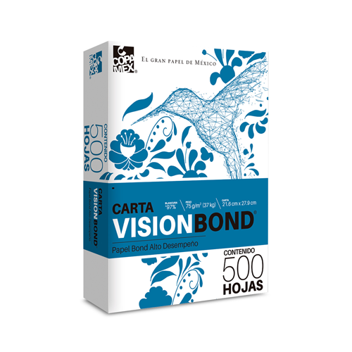 Hoja Vision Bond T/C 37 kg (Paquete con 500 hojas, 97% blancura)