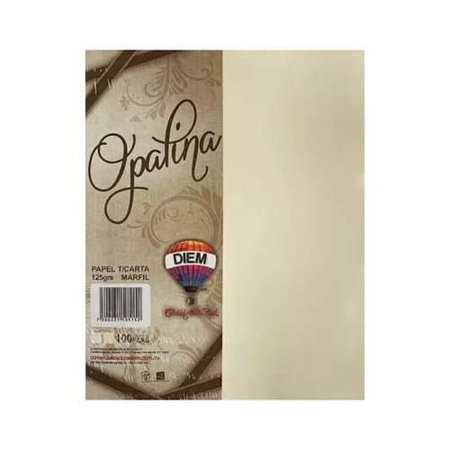Papel Opalina Diem Marfil T/C 125 g, paquete con 100 hojas