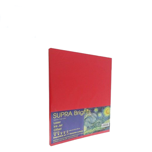 Hoja Supra Bright, Tamaño Carta, C/100, #9, Rojo Intenso, (1 Pieza)