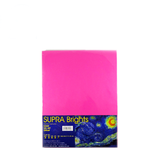 Hoja Supra Bright, Tamaño Carta, C/100, #17, Fuchsia, (1 Pieza)
