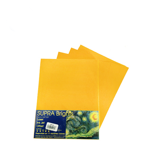Hoja Supra Bright, Tamaño Carta, C/100, #3, Canary Bell, (1 Pieza)