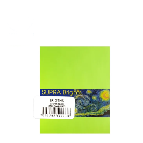 Hoja Supra Bright, Tamaño Carta, C/100, #4, Electric Green, (1 Pieza)