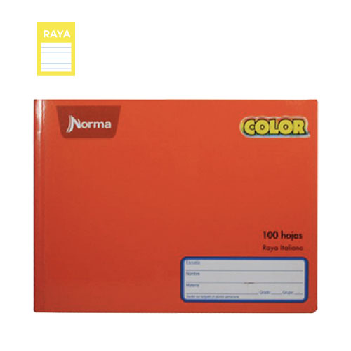Cuaderno Norma Color 360, c/100H, Raya