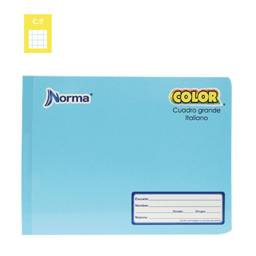 Cuaderno Norma Color 360, c/100H, Cuadro Grande