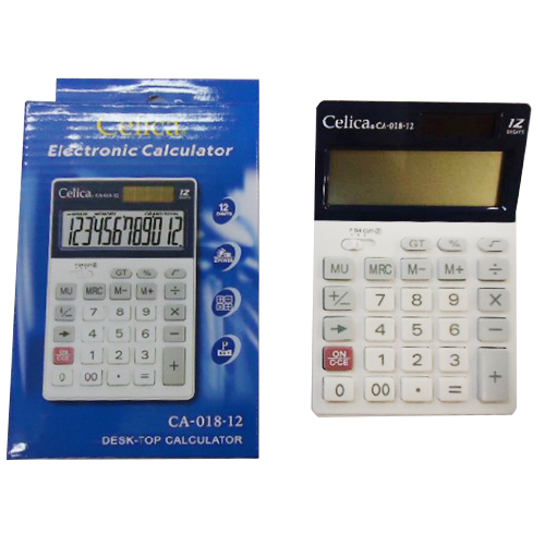 Calculadora Celica Semi-Escolar, Modelo: CA-018-12, 12 Dígitos, Dual, (1 Pieza)