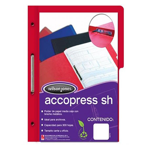 Carpeta Accopress tamaño carta, color rojo, Modelo: P4557, 1 Pieza