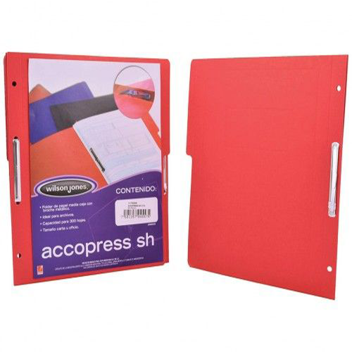 Carpeta Accopress tamaño oficio, color rojo, Modelo: P4568, 1 Pieza