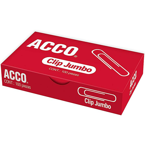 Clip Acco jumbo, con 100 piezas, Modelo: P1700