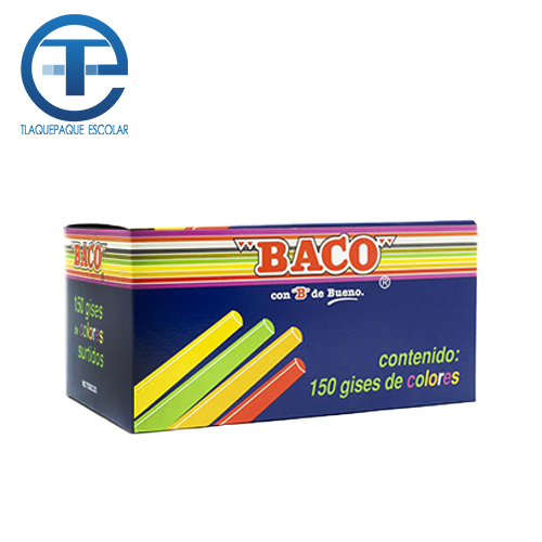 Gis Baco, 150 Gises, Colores Moldeados, (1 Caja)