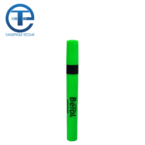 Marcador Berol Fluorescente, Color Verde, Punta Cincel, (1 Pieza)