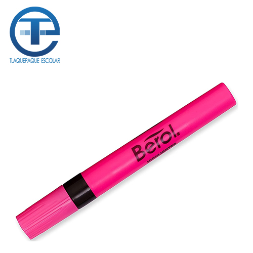 Marcador Berol Fluorescente, Color Rosa, Punta Cincel, (1 Pieza)