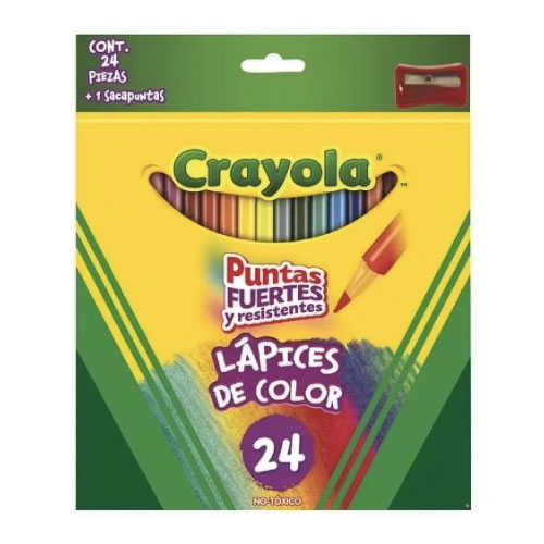 Colores Crayola con 24, largos, Modelo: 684024, (1 Caja)