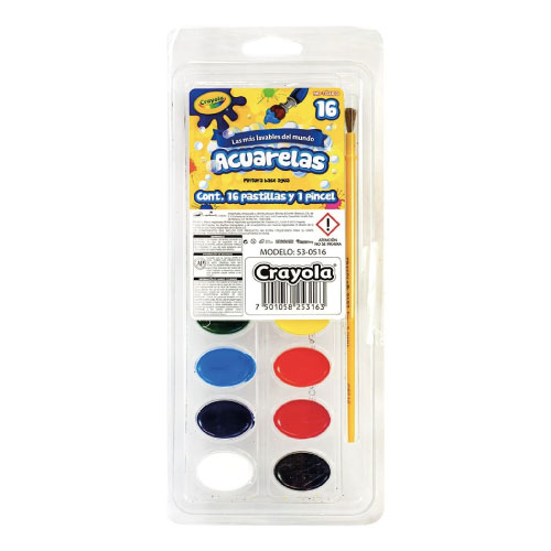 Acuarela Marca Crayola C/16 Colores (1 Pieza)