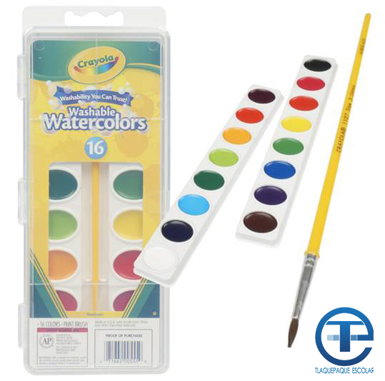 Acuarela Marca Crayola C/16 Colores (1 Pieza)